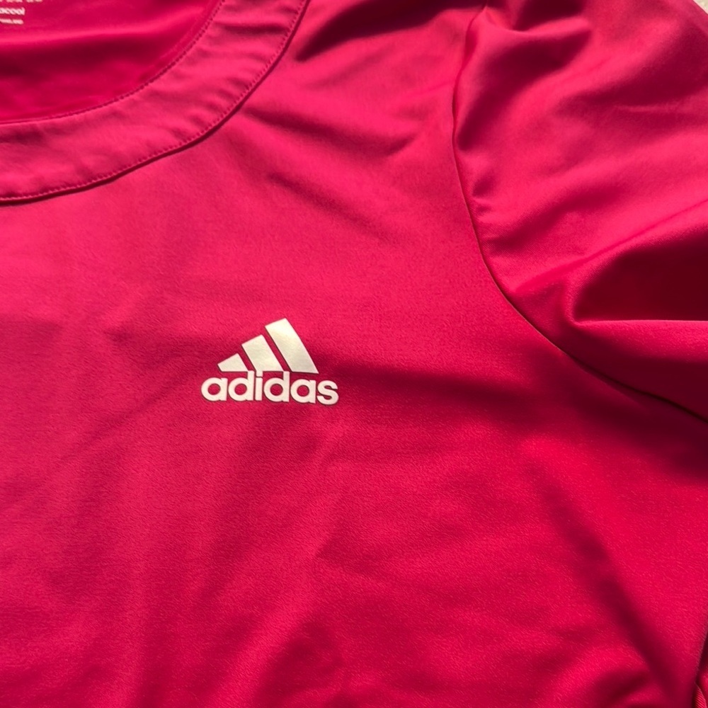 Adidas Pink Fitted Polo T-Shirt - Picture 3 of 5